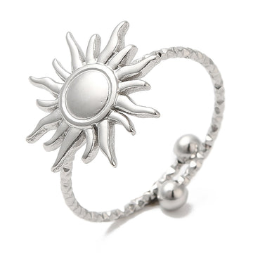 adjustable sun ring silver