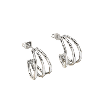 Triple Hoops Silver